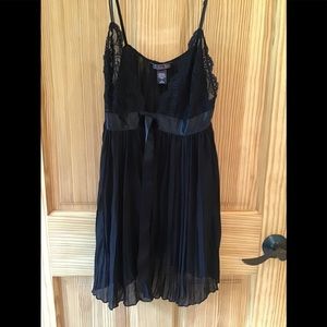 Victoria’s Secret cami/sleep wear top. Size Large. Black with lace. Satin ribbon